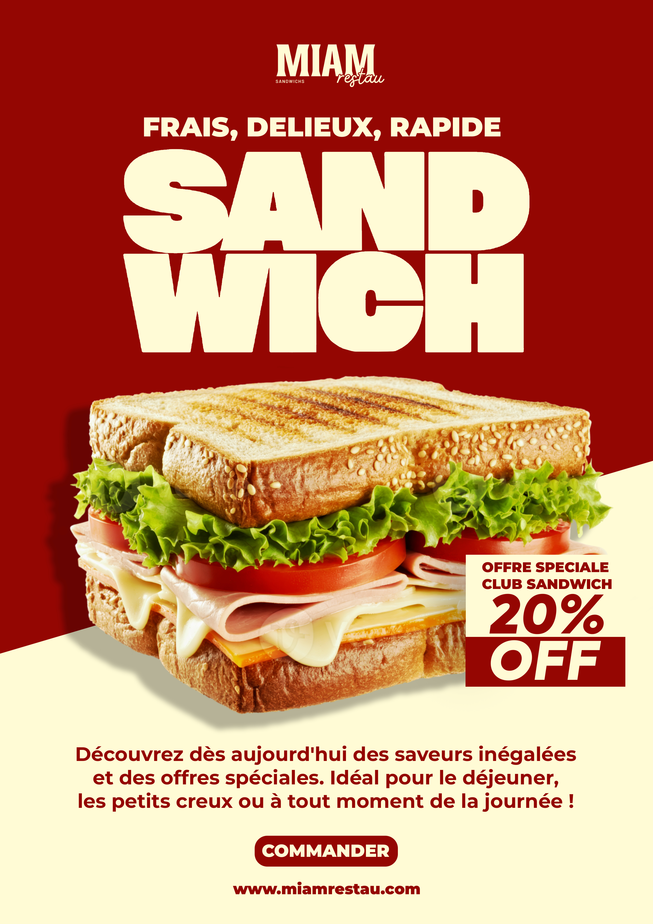 Affiche Miam Restau